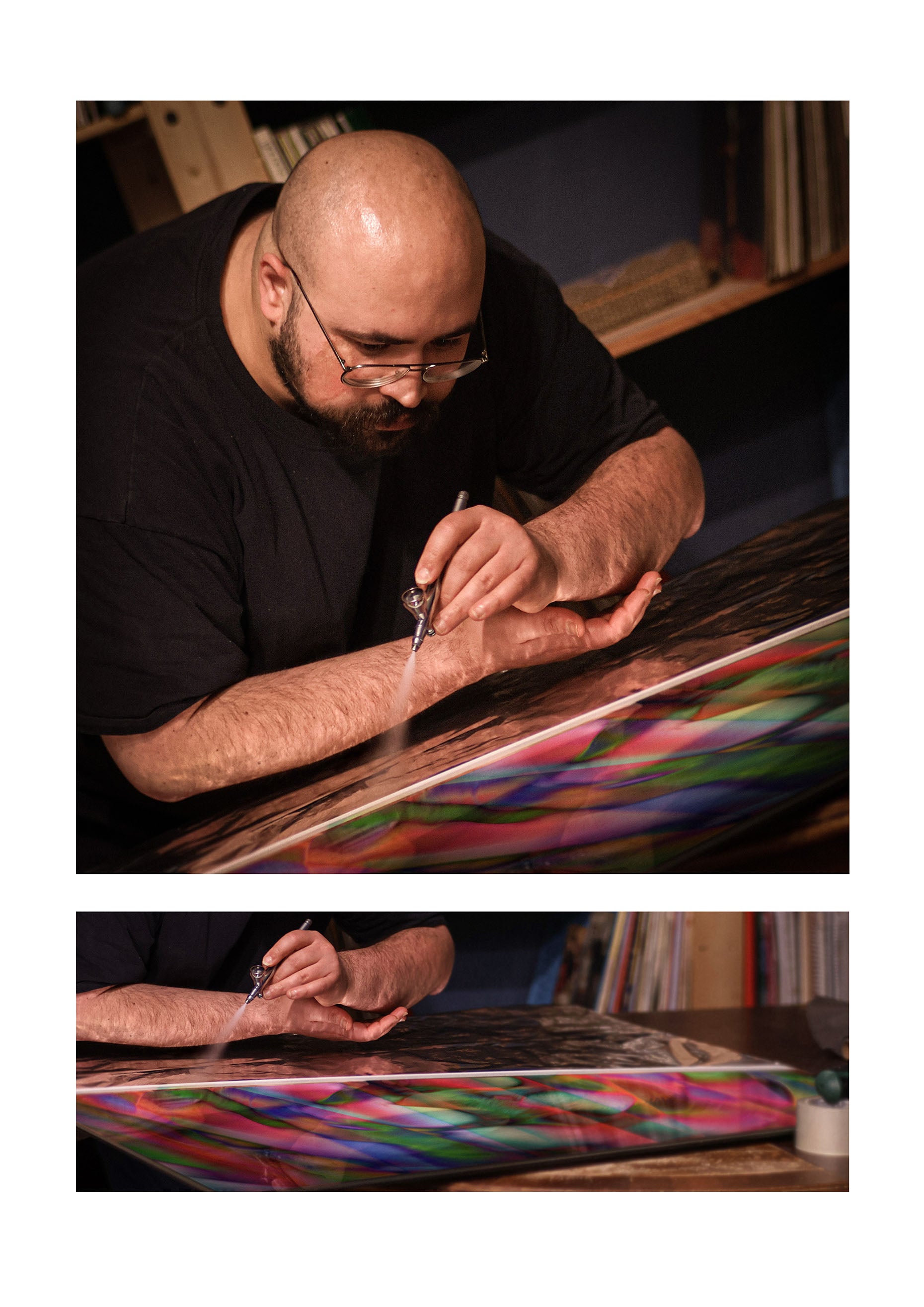 process of artwork airbrush painting by Shayan Afhsari azad 01